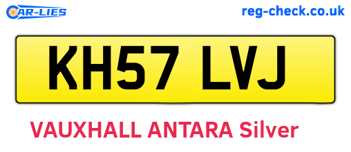 KH57LVJ are the vehicle registration plates.