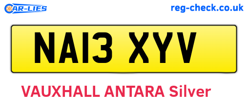 NA13XYV are the vehicle registration plates.