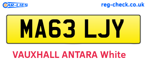 MA63LJY are the vehicle registration plates.