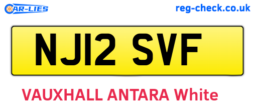 NJ12SVF are the vehicle registration plates.