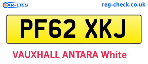 PF62XKJ are the vehicle registration plates.