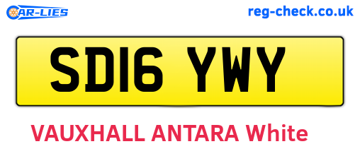 SD16YWY are the vehicle registration plates.