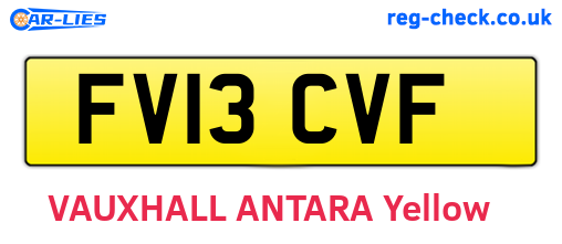 FV13CVF are the vehicle registration plates.