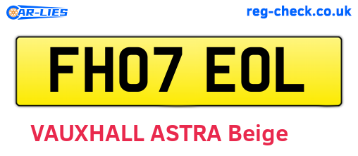 FH07EOL are the vehicle registration plates.