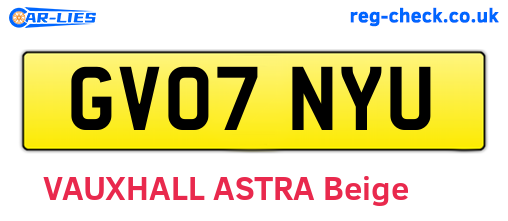 GV07NYU are the vehicle registration plates.