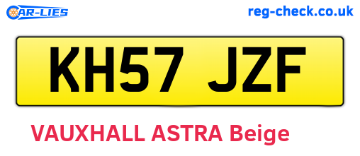KH57JZF are the vehicle registration plates.