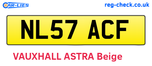 NL57ACF are the vehicle registration plates.