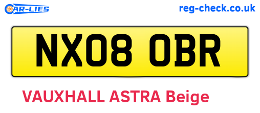 NX08OBR are the vehicle registration plates.
