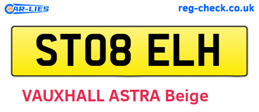 ST08ELH are the vehicle registration plates.
