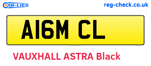A16MCL are the vehicle registration plates.