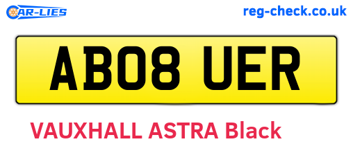 AB08UER are the vehicle registration plates.