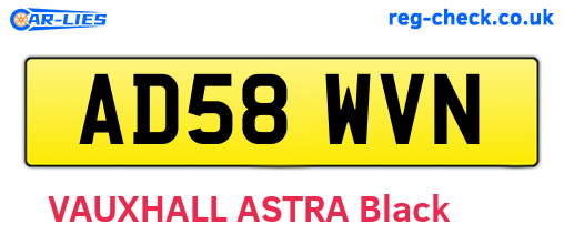 AD58WVN are the vehicle registration plates.