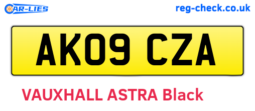 AK09CZA are the vehicle registration plates.