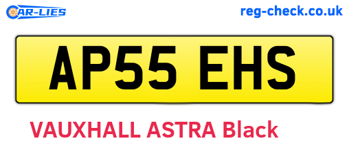 AP55EHS are the vehicle registration plates.
