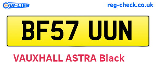 BF57UUN are the vehicle registration plates.