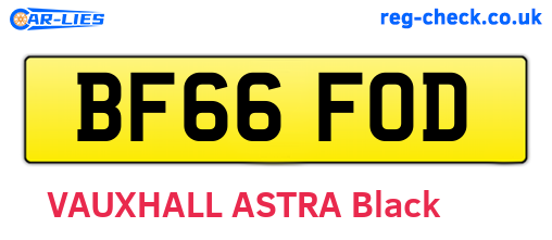 BF66FOD are the vehicle registration plates.