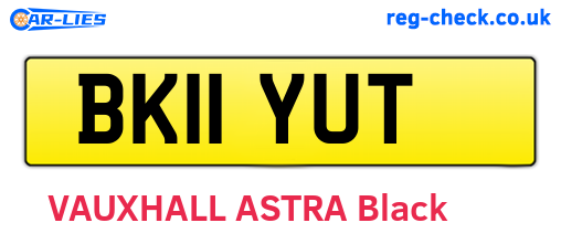 BK11YUT are the vehicle registration plates.