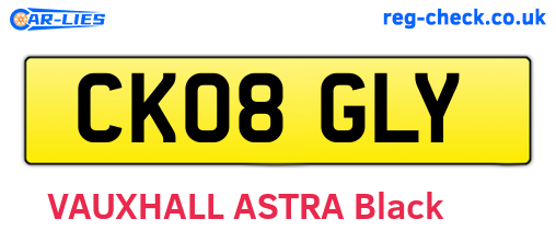 CK08GLY are the vehicle registration plates.
