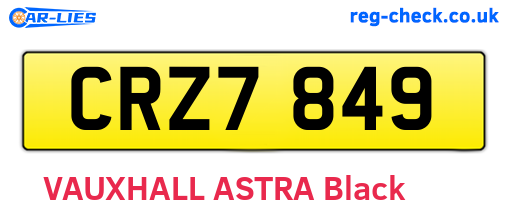 CRZ7849 are the vehicle registration plates.