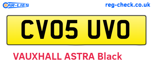 CV05UVO are the vehicle registration plates.