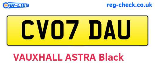 CV07DAU are the vehicle registration plates.