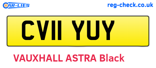 CV11YUY are the vehicle registration plates.