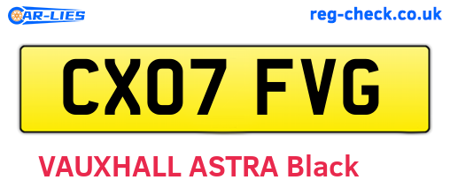 CX07FVG are the vehicle registration plates.