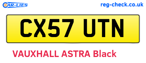 CX57UTN are the vehicle registration plates.