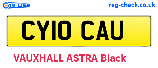 CY10CAU are the vehicle registration plates.