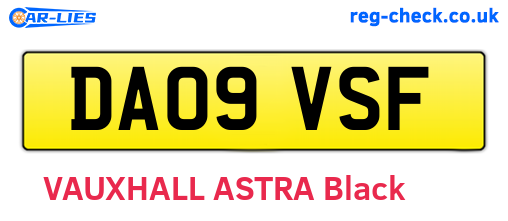 DA09VSF are the vehicle registration plates.