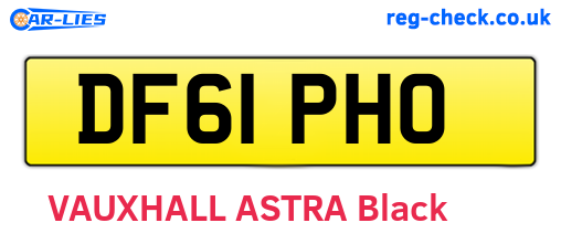 DF61PHO are the vehicle registration plates.