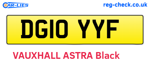 DG10YYF are the vehicle registration plates.