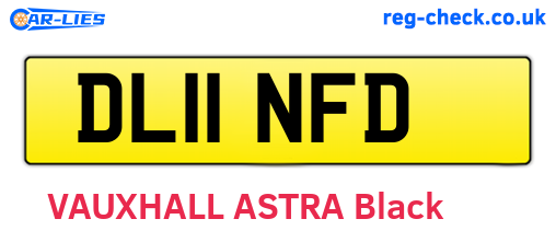 DL11NFD are the vehicle registration plates.