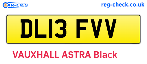 DL13FVV are the vehicle registration plates.