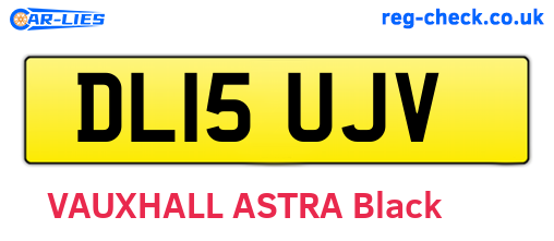 DL15UJV are the vehicle registration plates.