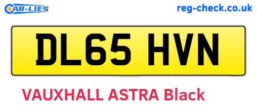 DL65HVN are the vehicle registration plates.