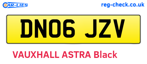 DN06JZV are the vehicle registration plates.