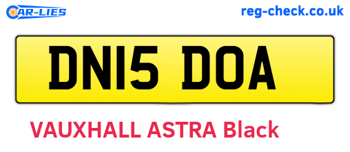 DN15DOA are the vehicle registration plates.