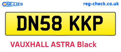 DN58KKP are the vehicle registration plates.