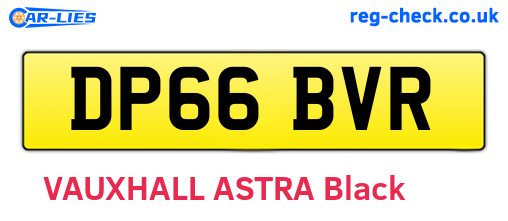 DP66BVR are the vehicle registration plates.
