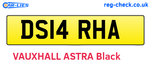 DS14RHA are the vehicle registration plates.