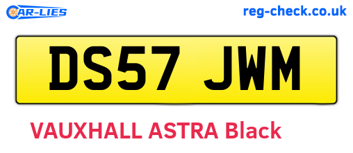 DS57JWM are the vehicle registration plates.