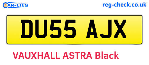 DU55AJX are the vehicle registration plates.