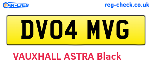 DV04MVG are the vehicle registration plates.