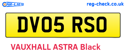 DV05RSO are the vehicle registration plates.