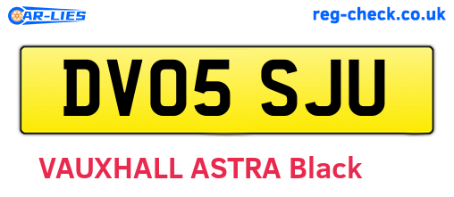 DV05SJU are the vehicle registration plates.