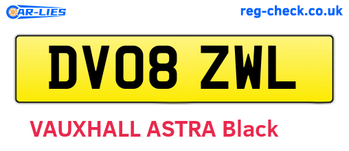 DV08ZWL are the vehicle registration plates.