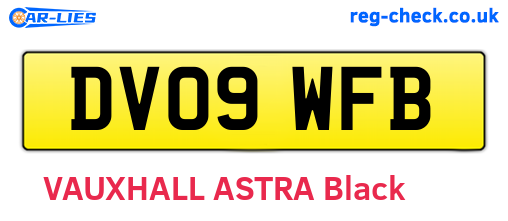 DV09WFB are the vehicle registration plates.