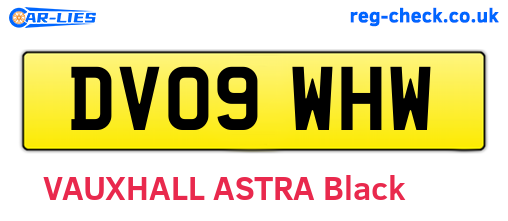 DV09WHW are the vehicle registration plates.