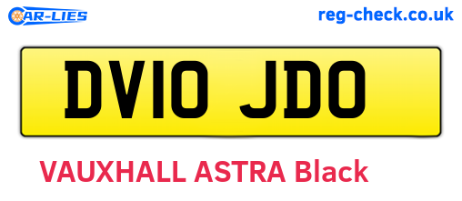 DV10JDO are the vehicle registration plates.